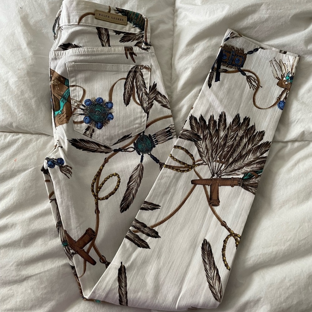 Ralph Lauren Native American
Feathers Indian Convair Jeans